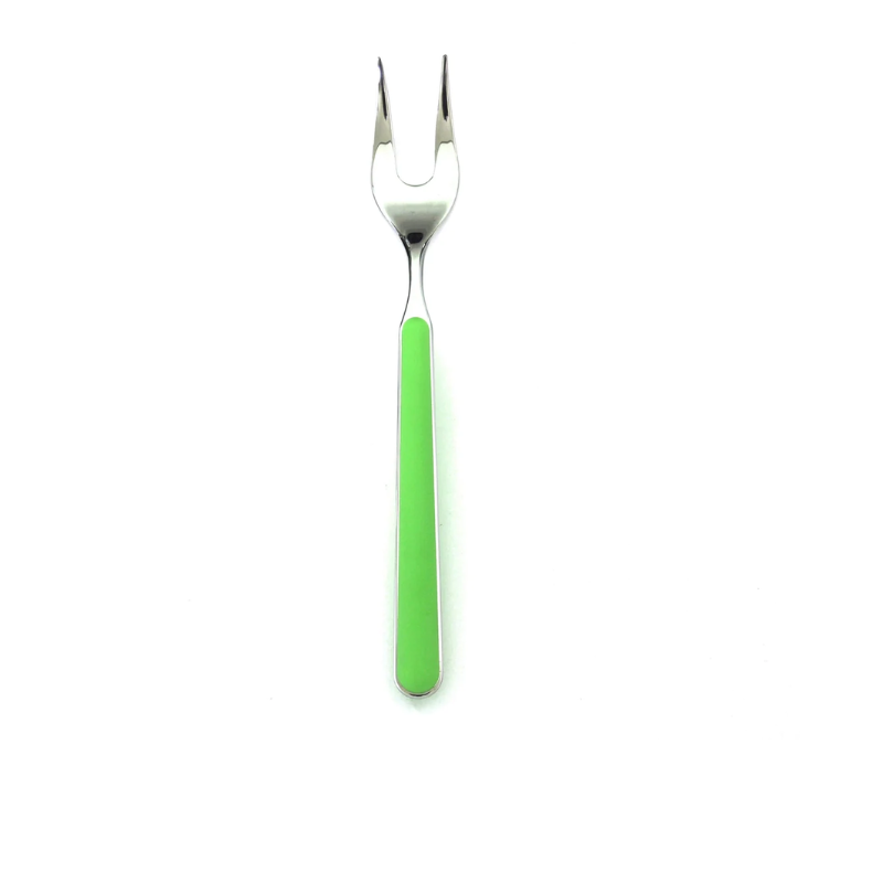 The Fantasia Serving Fork from Mepra in apple green.