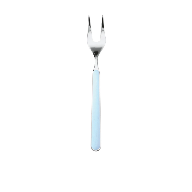 The Fantasia Serving Fork from Mepra in light blue.