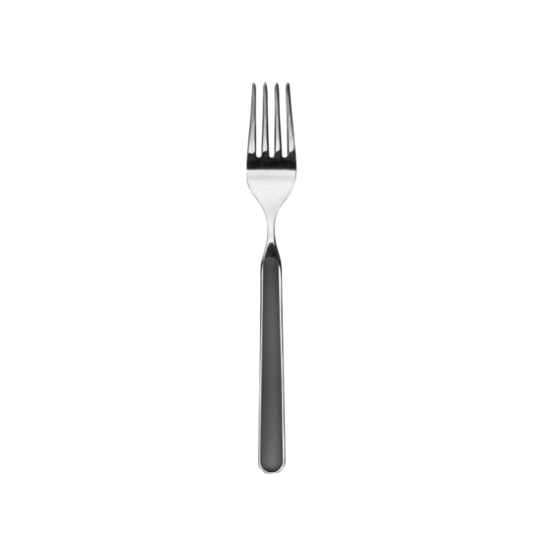 The Fantasia Table Fork from Mepra in black.