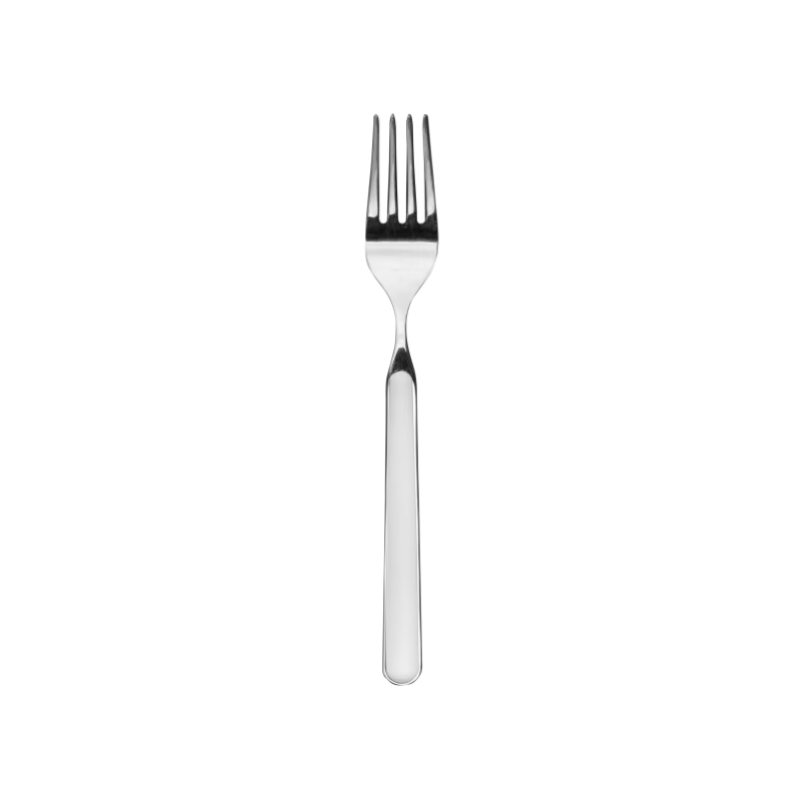 The Fantasia Table Fork from Mepra in white.