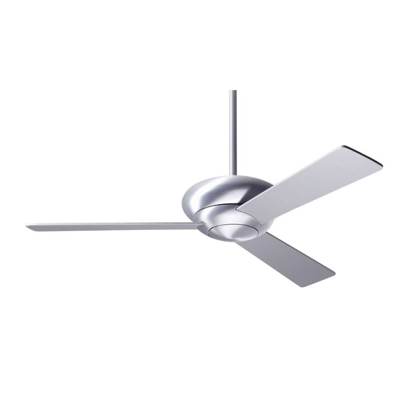 The Altus - 42" from the Modern Fan Co. with the brushed aluminum body and aluminum plywood blades.