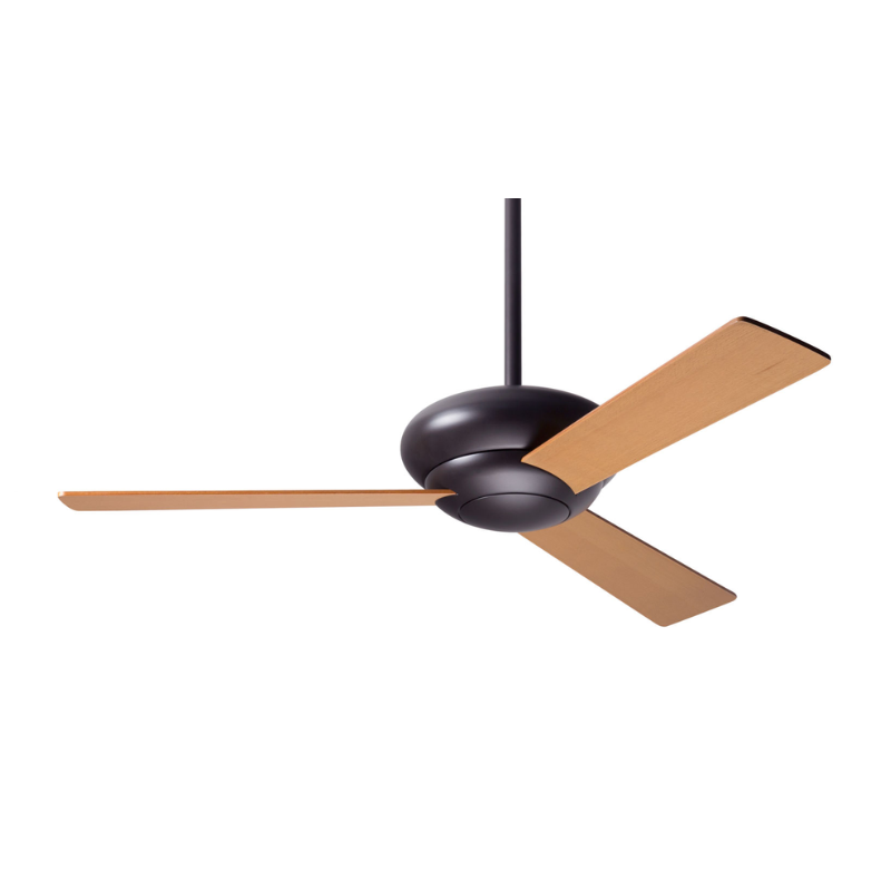 The Altus - 42" from the Modern Fan Co. with the dark bronze body and maple plywood blades.