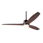 The Arbor DC LED - 54" ceiling fan by Modern Fan Co. with the dark bronze body and mahogany blades.