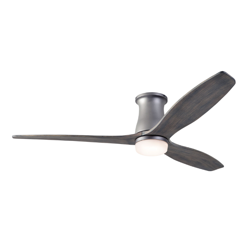 The Arbor Flush DC LED - 54" from Modern Fan Co. with the graphite body and graywash blades.