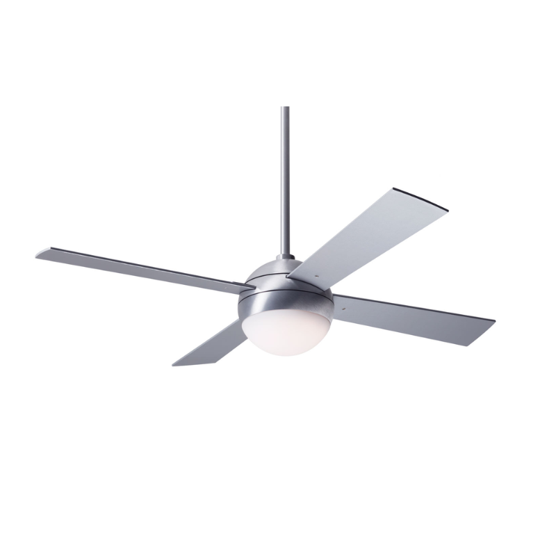 The Ball LED - 42" by Modern Fan Co in brushed aluminum with aluminum blades.
