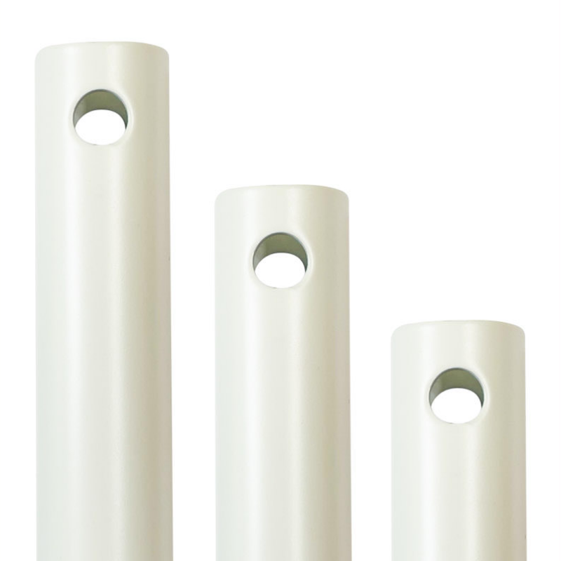 A standard down rod from The Modern Fan Co. in matte white finish.