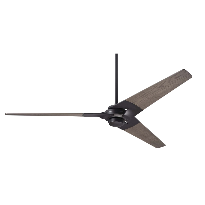 The Torsion - 62" from Modern Fan Co. with the dark bronze body and graywash blades.