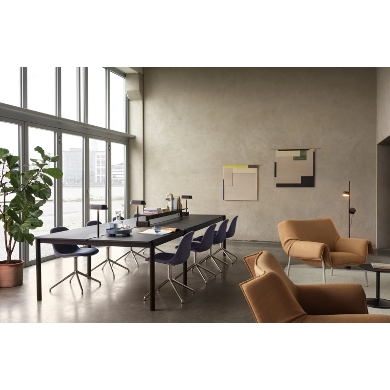 The Soft Side Table is both subtle yet characterful with its softened surfaces and understated functionalities. The soft and user-friendly interaction with the table is enhanced by the gentle grove under the tabletop, making it easy to move around.