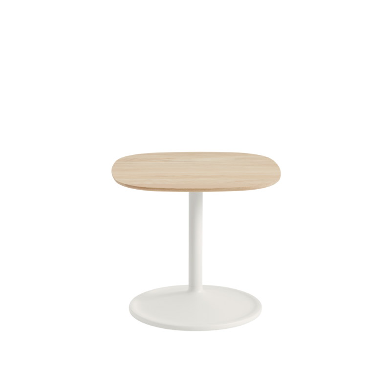 The Soft Side Table is both subtle yet characterful with its softened surfaces and understated functionalities. The soft and user-friendly interaction with the table is enhanced by the gentle grove under the tabletop, making it easy to move around.