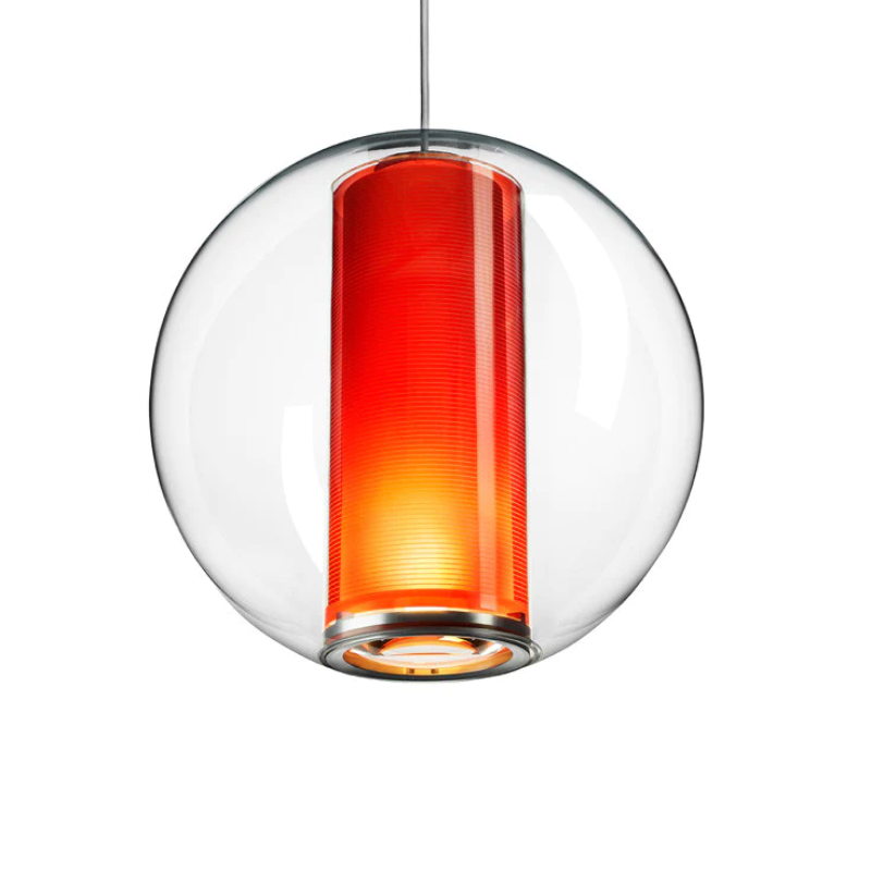 The Bel Occhio Pendant from Pablo Designs in orange.