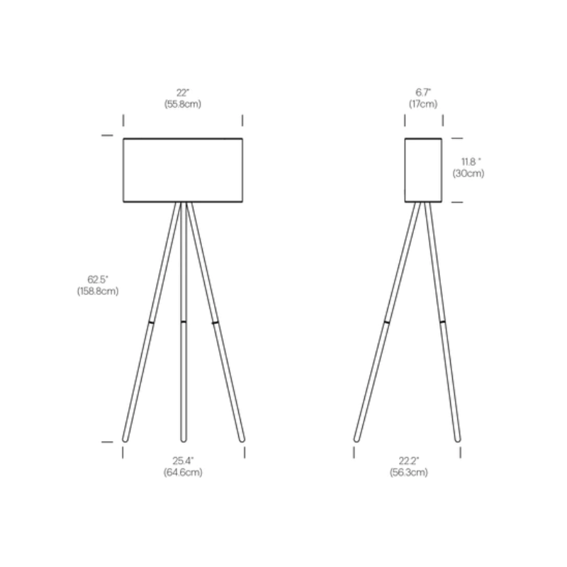 The dimensions of the Belmont Floor from Pablo Designs.