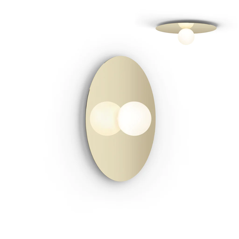 The Bola Disc Flush from Pablo Designs in the 22" size and brass finish.