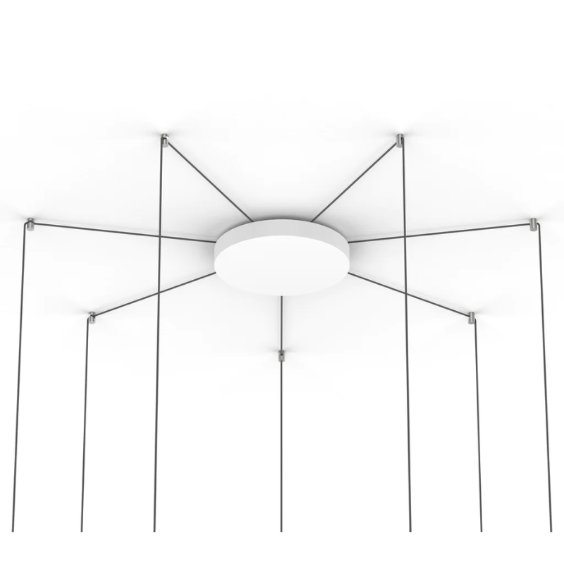 The 12 inch Bola Sphere Multi-Light Canopy from Pablo Designs in white.