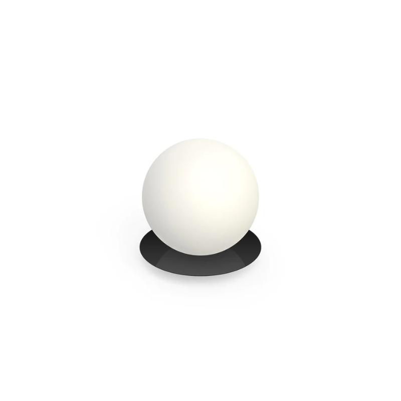The Bola Sphere Table from Pablo Designs, 8 inch size in matte black.