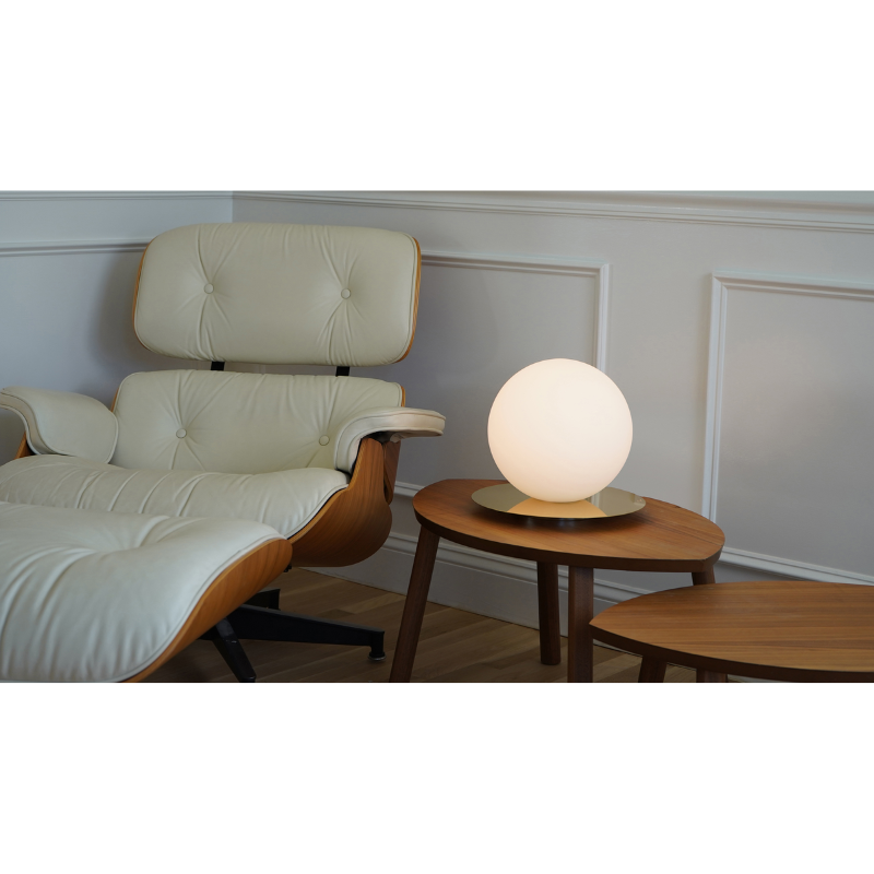 The Bola Sphere Table from Pablo Designs in an office space.