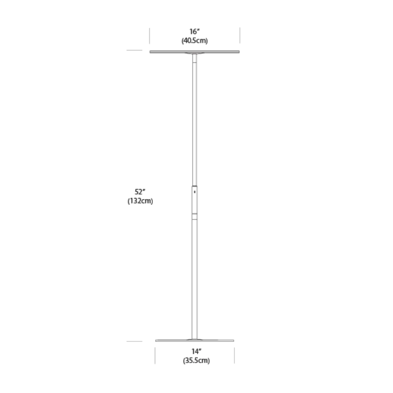 The dimensions of the Circa Floor from Pablo Designs.