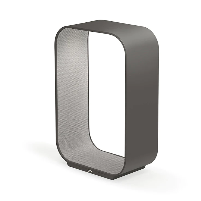 The small version of the Contour Table light from Pablo Designs in graphite and coal.