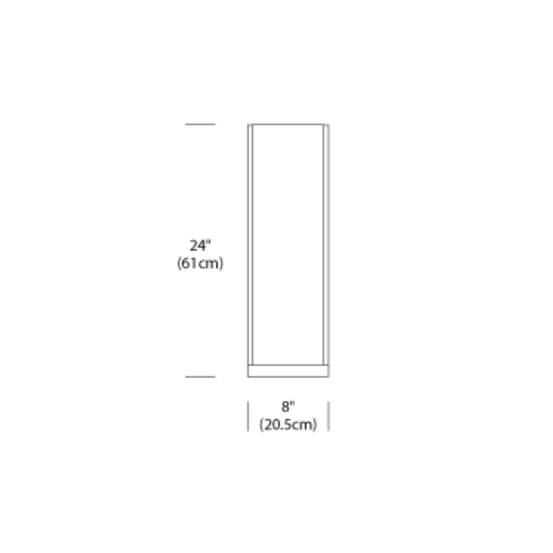 The dimensions for the Cortina Table lamp.
