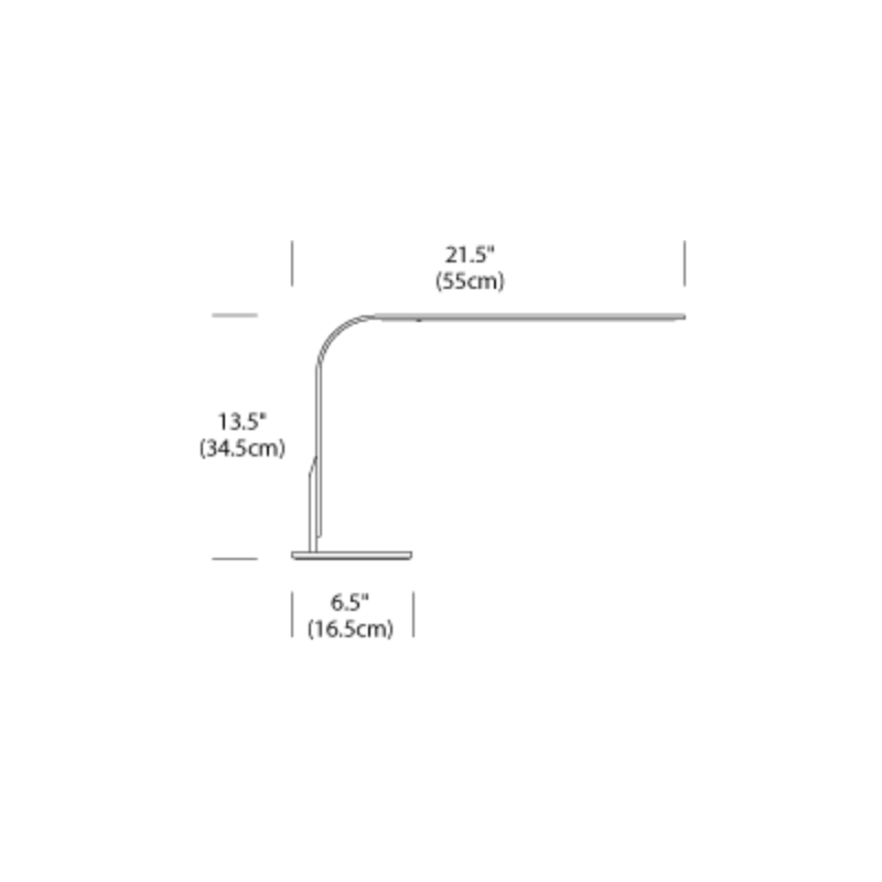 The dimensions of the LIM360 Table from Pablo Designs.