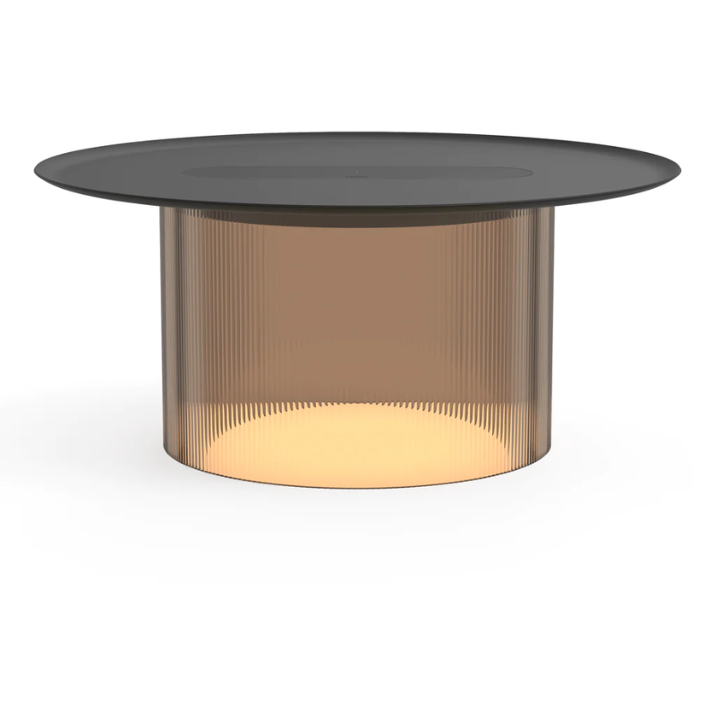 The large Carousel Table from Pablo Designs with the bronze diffuser and 16" black tray.