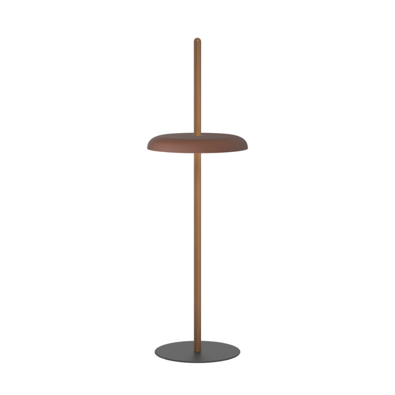 The Nivél Floor from Pablo Designs with the walnut post and espresso shade.