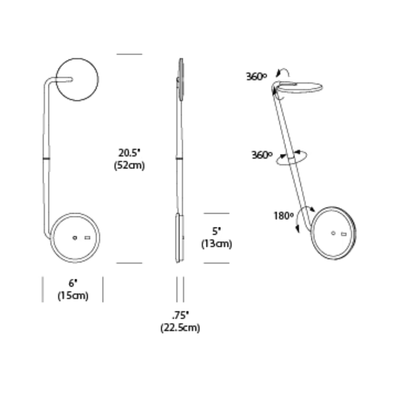 The dimensions of the Pixo Wall from Pablo Designs.