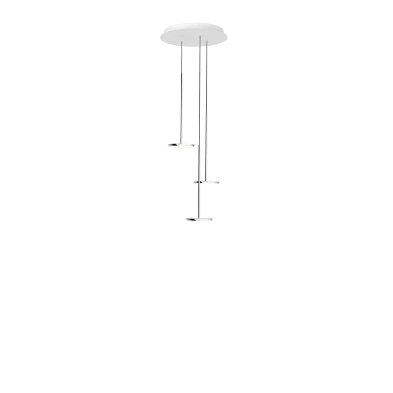 The Sky Collection was inspired as a modular pendant lighting system and Sky Solo is its core foundational element. Its minimal all-aluminum design highlights a powerful two-sided flat panel light source with Dim to Warm LED technology that can deliver up to 1250 lumens of warm ambient light in all directions.