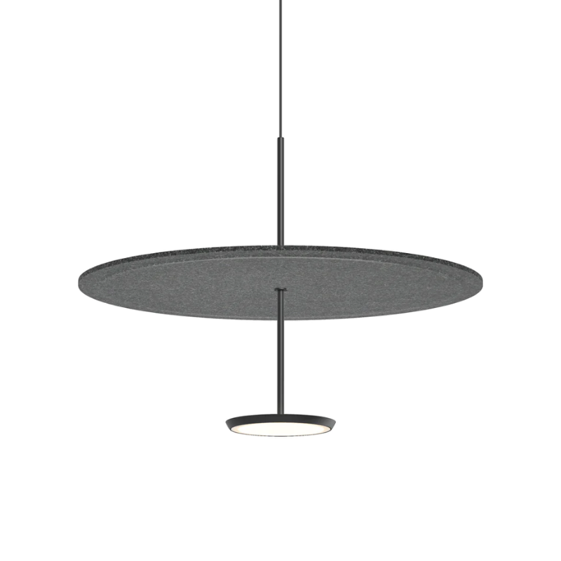 The 24 inch Sky Sound from Pablo Designs with the matte black lamp finish and anthracite felt dome.