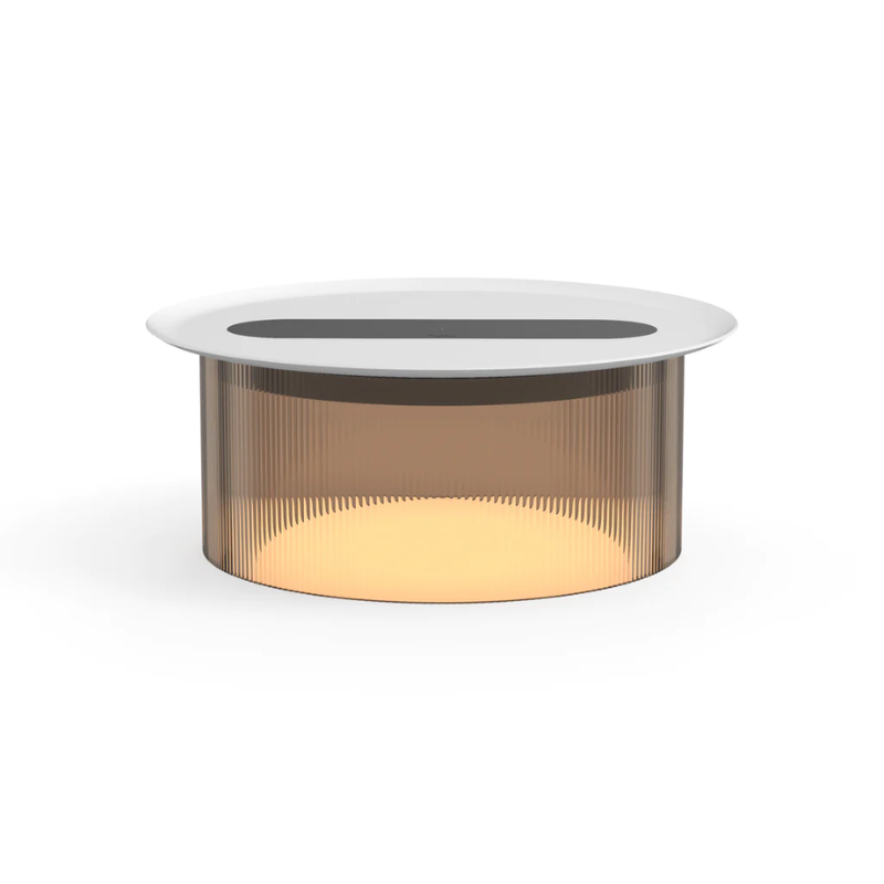 The small Carousel Table from Pablo Designs with the bronze diffuser and 12" white tray.