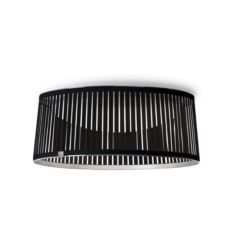 The 24 inch Solis Drum Flush from Pablo Designs in black.