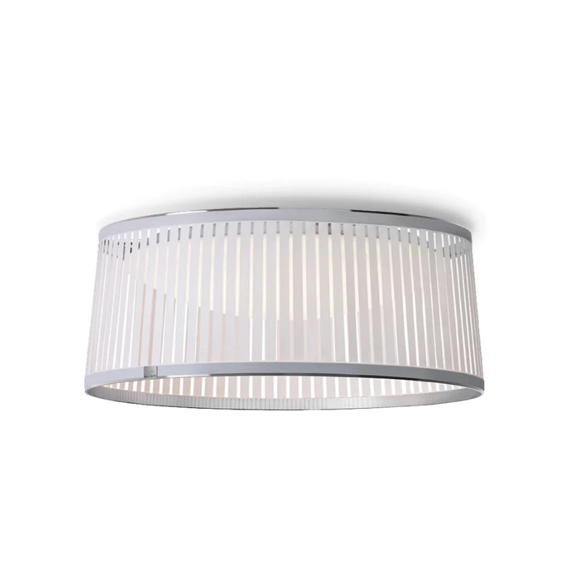 The 24 inch Solis Drum Flush from Pablo Designs in white.