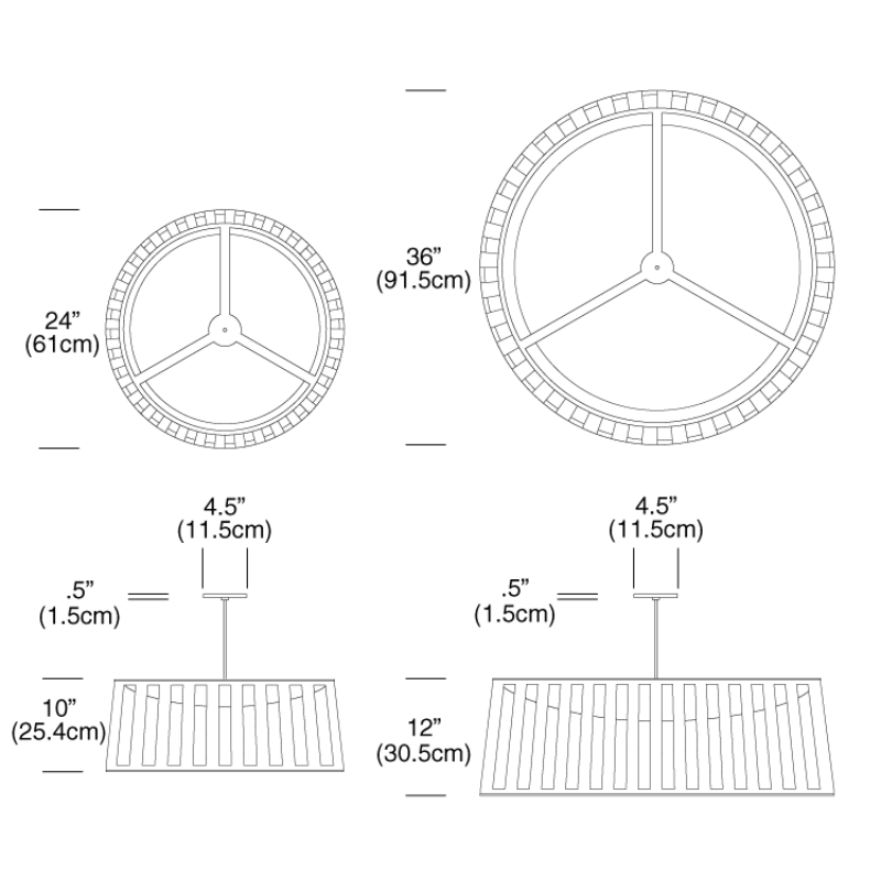 The dimensions of the Solis Drum from Pablo Designs.