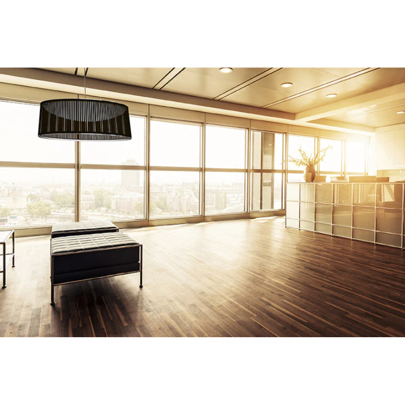 The Solis Drum from Pablo Designs in a open space lounge area.