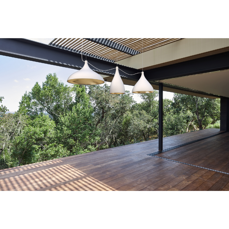 The Swell XL String 3 Mixed from Pablo Designs in an outdoor living space.