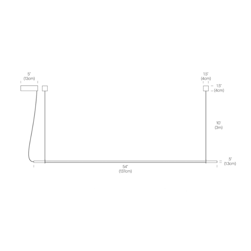 The dimensions of the T.O Pendant by Pablo Designs.