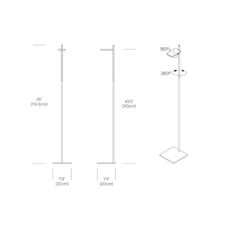 The dimensions of the Talia Floor from Pablo Designs.