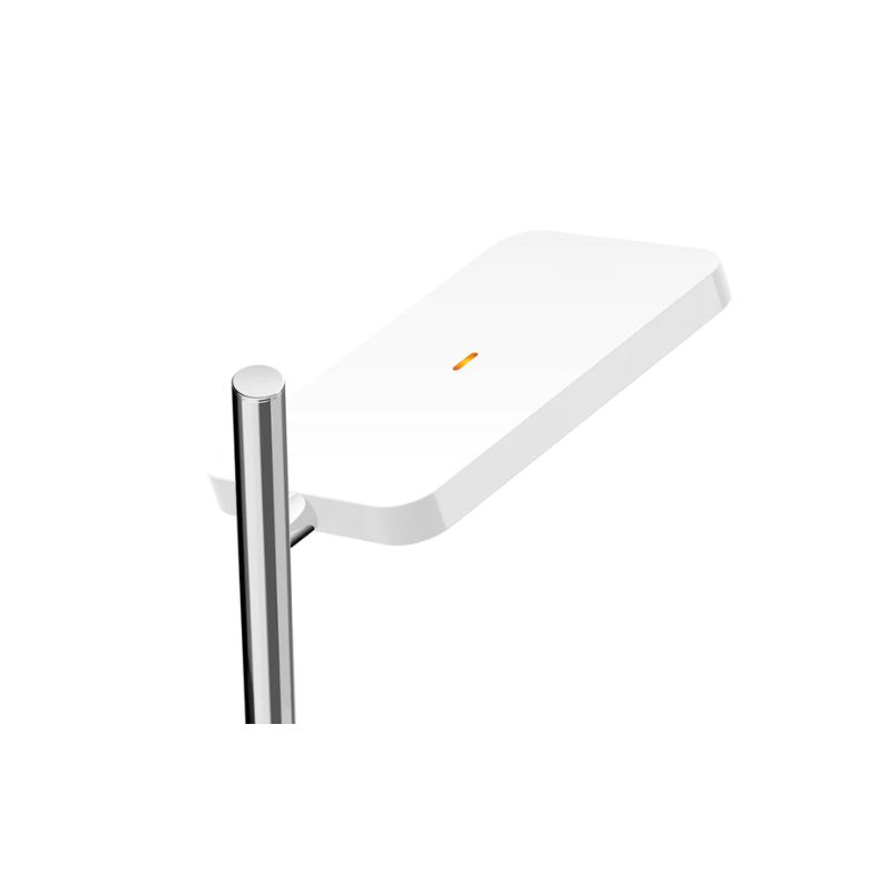 The Talia Floor from Pablo Designs in white and silver, close up.