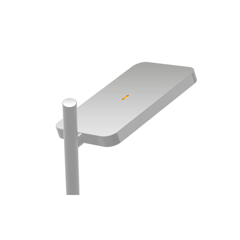 The Talia Table from Pablo Designs in grey, in a close up.