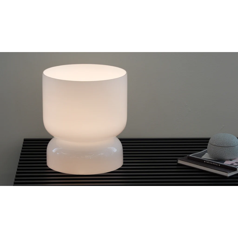 The Totem Table from Pablo Designs in an entryway.