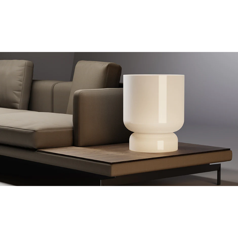 The Totem Table from Pablo Designs in a living room.