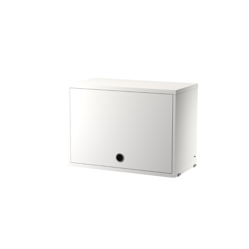 The Cabinet with Flip Door from String Furniture, 22.8 inches wide in white.