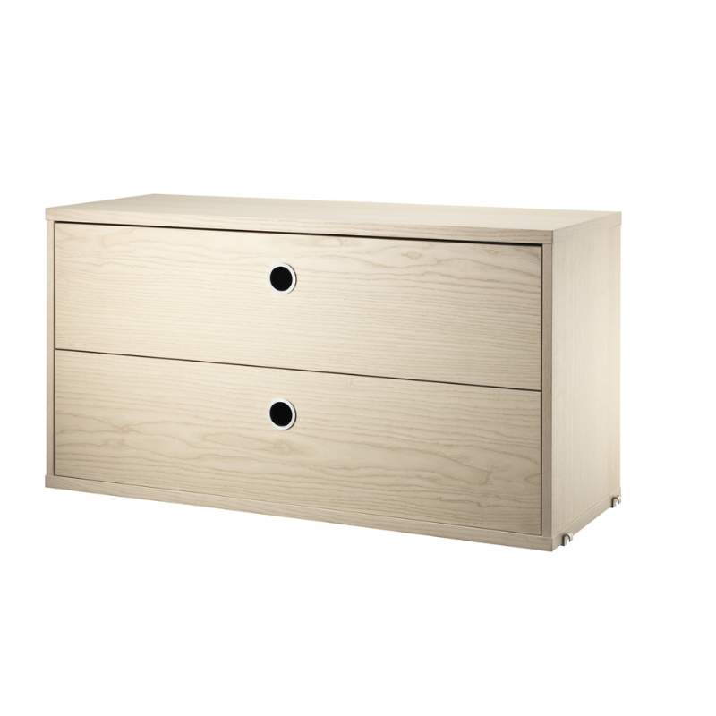 The Chest of Drawers from String Furniture in 30.7 inch width size and ash finish.