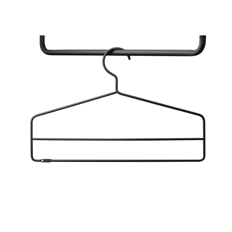 The Coat Hangers from String Furniture in black.