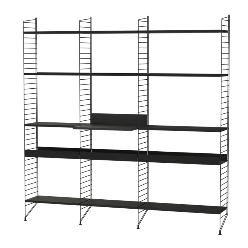 The Kitchen Bundle L from String Furniture in black.