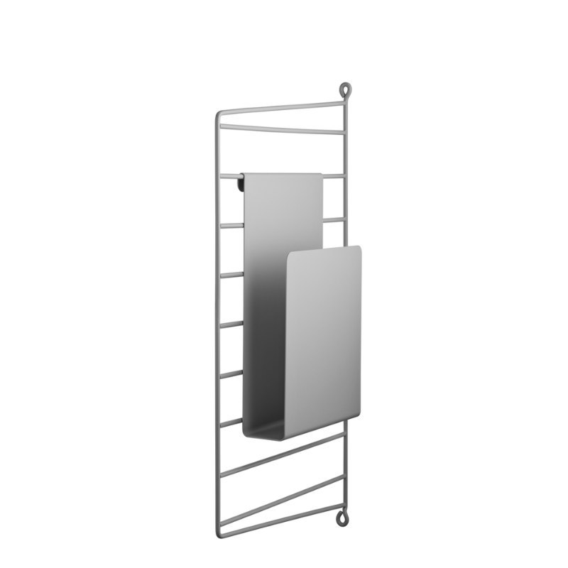 The Magazine Holder from String Furniture in grey. Note, the rack is note included.