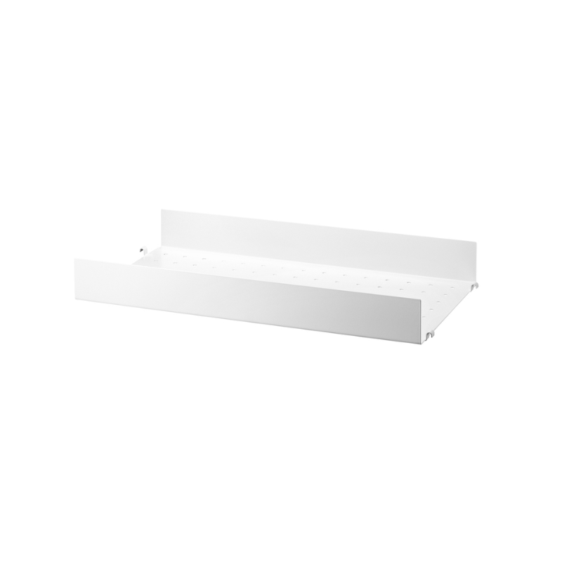 The Metal Shelves High from String Furniture in 22.8 width and 11.8 depth inches size, white finish.