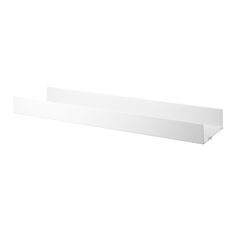 The Metal Shelves High from String Furniture in 30.7 width and 7.8 depth inches size, white finish.