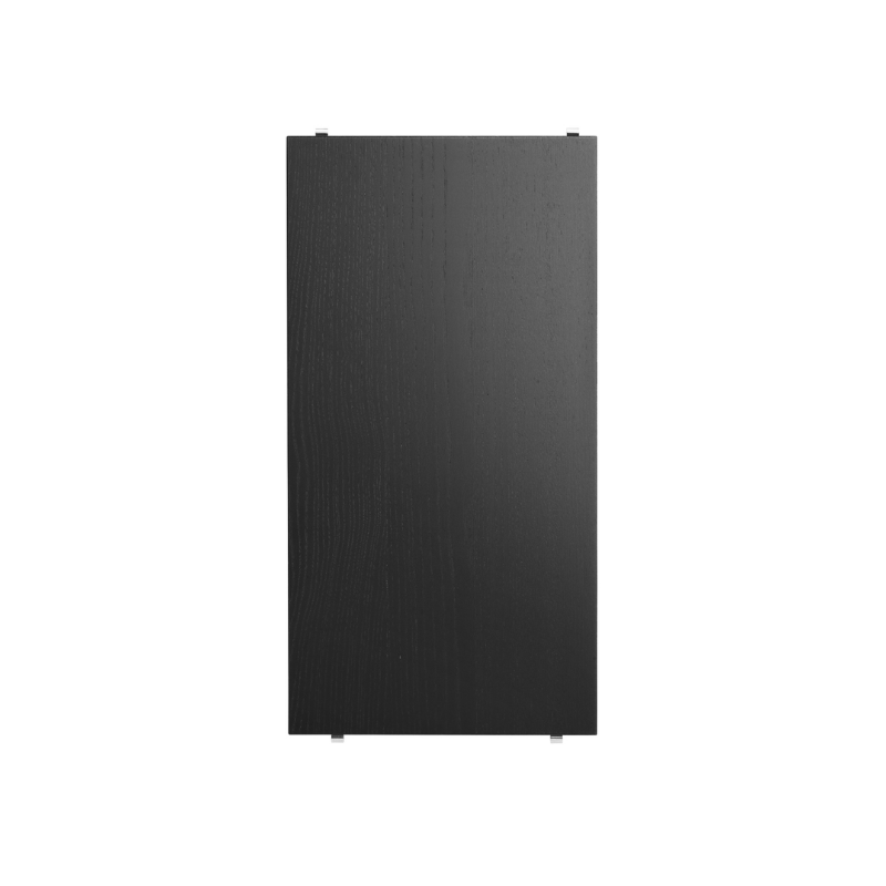 The Shelves from String Furniture in 22 x 11.8 inch size and black stained ash color.