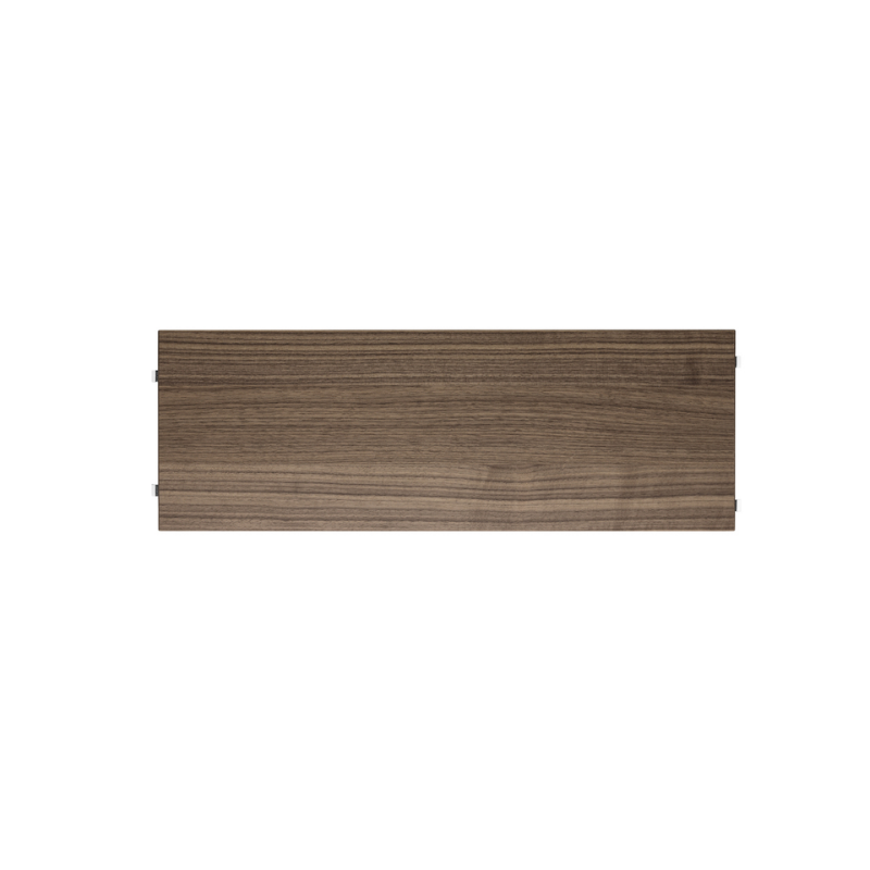 The Shelves from String Furniture in 22 x 7.8 inch size and walnut color.