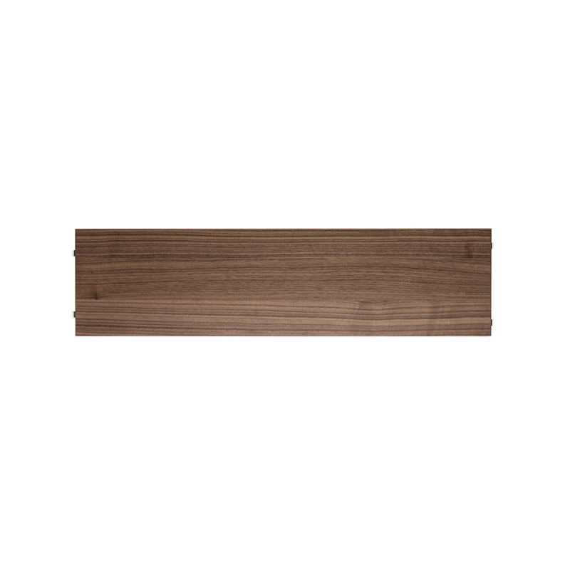 The Shelves from String Furniture in 30 x 7.8 inch size and walnut color.